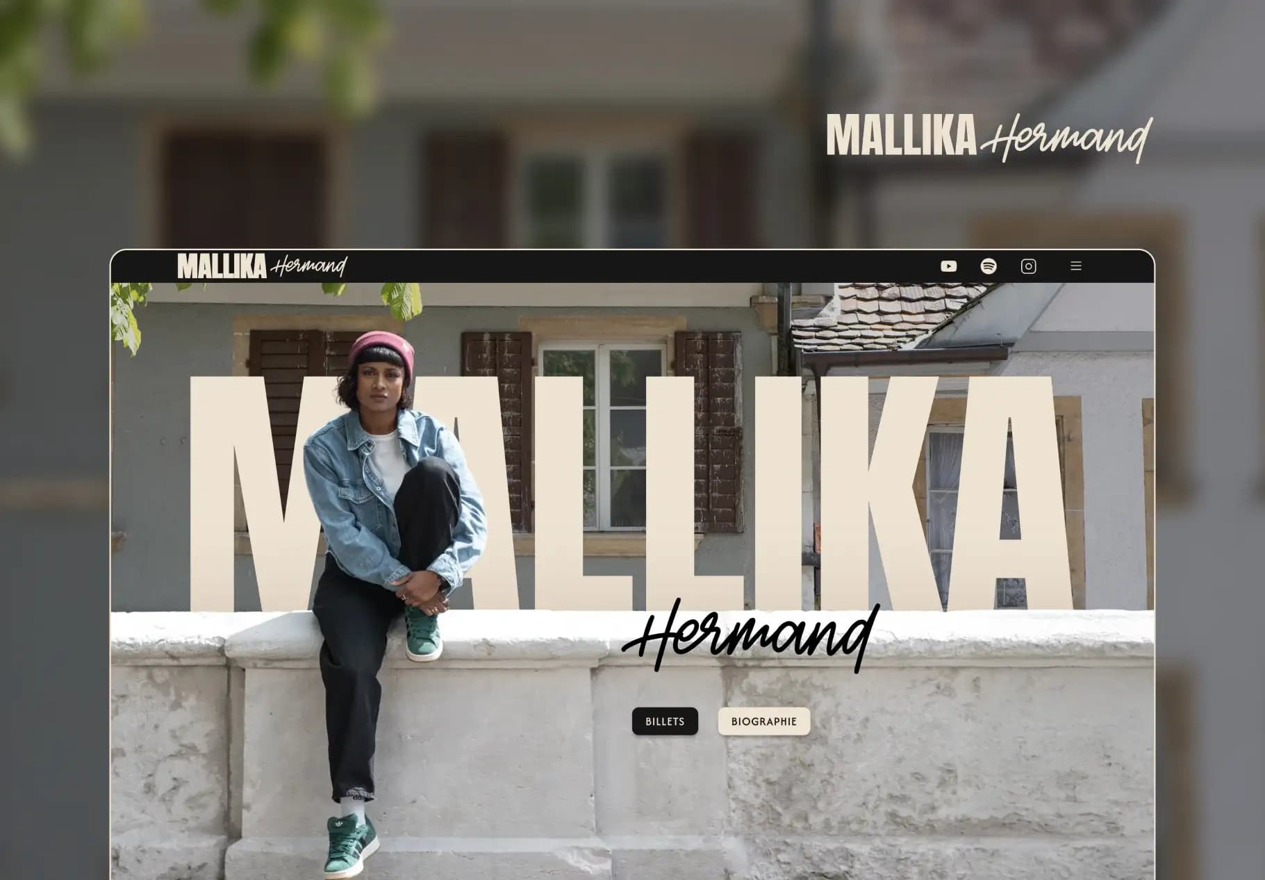 Design- und Website-Projekt für Mallika Hermand