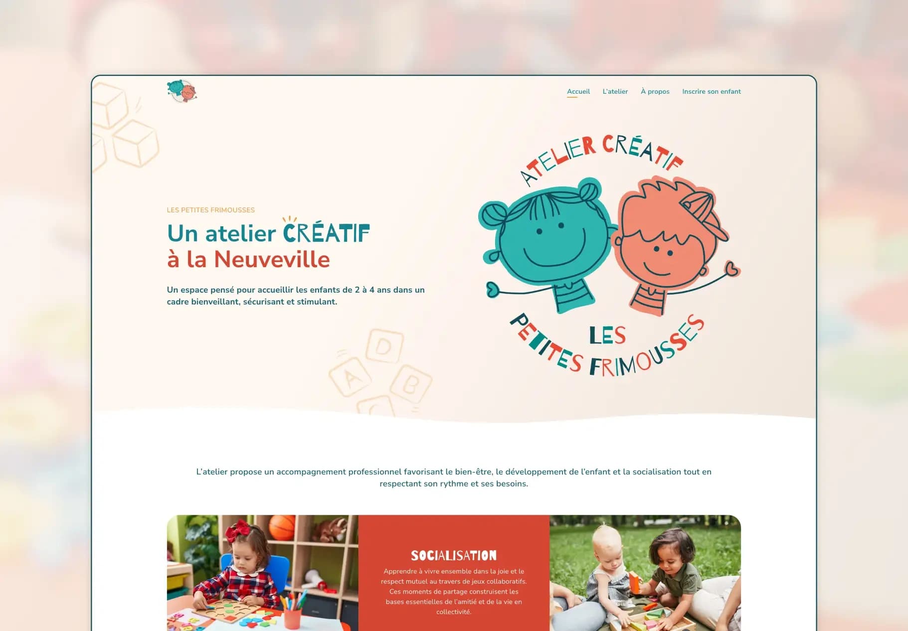 Site des Petites Frimousses, atelier créatif à La Neuveville — Thimoo